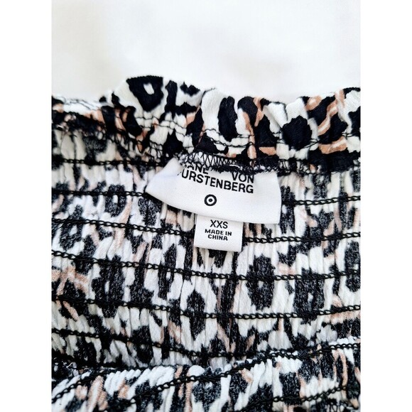 Diane Von Furstenberg For Target Smocked Midi DressTie Strap Poppy Size XXS - Picture 6 of 10